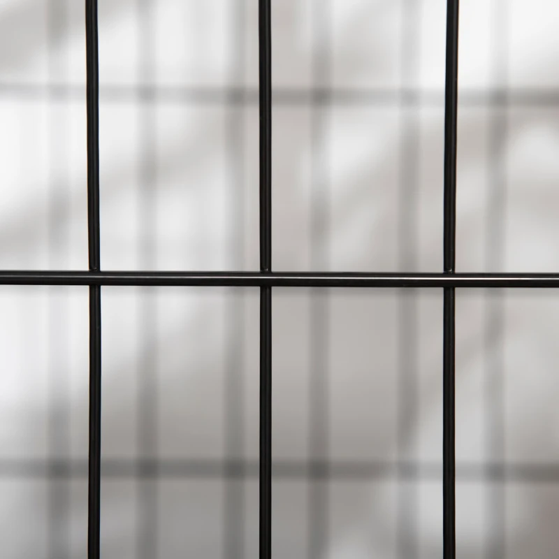 PawHut Jaula de Metal para Perros con Ruedas y Frenos Bandeja Extraíble y Puerta con Pestillo para Golden Retriver Labrador 92x62x75 cm Negro