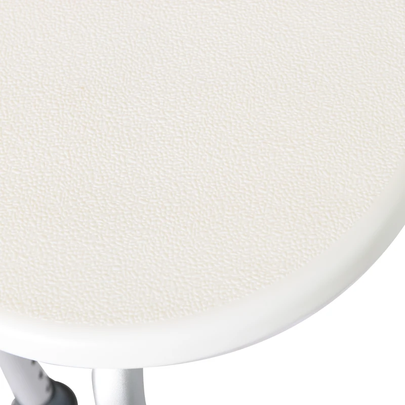 HOMCOM Tabouret de Douche réglable en Hauteur siège de Douche Ergonomique Pieds antidérapants Charge Max. 136 Kg alu HDPE Blanc