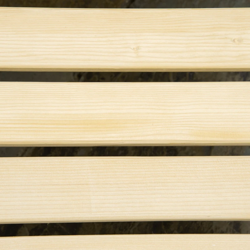 Outsunny Adirondack Stuhl Klappbar Adirondack Chair aus Holz Outdoor Gartenstuhl mit Fußstütze Hoher Rücken- und Armlehnen Balkonstuhl Gartensessel für Garten, Balkon 78 x 140 x 94cm Natur