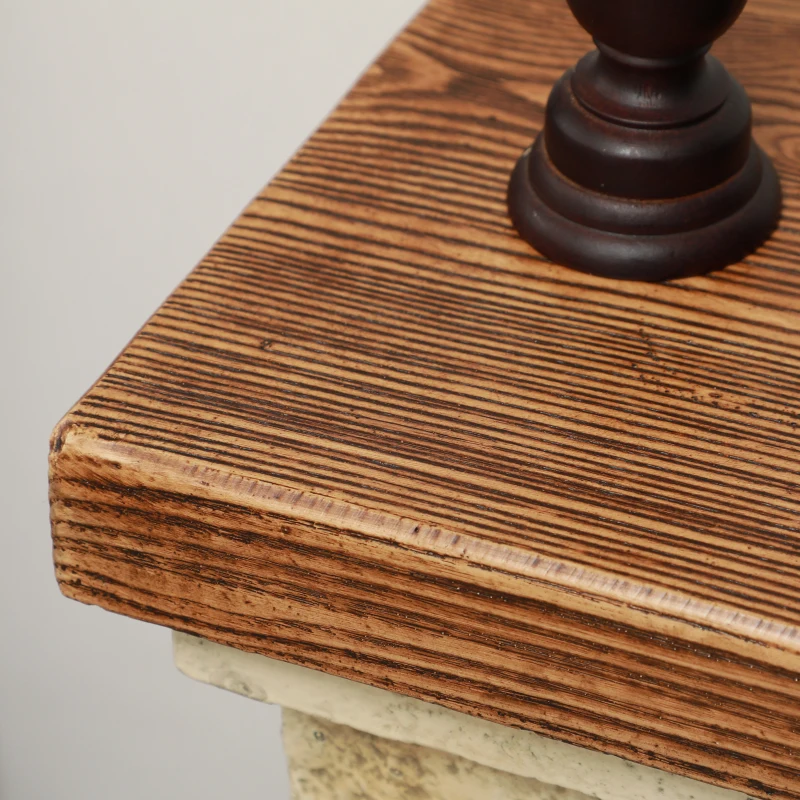 HOMCOM Camino a Bioetanolo con 3 Bruciatori Durata 1.5-3 Ore, Capacità 1.2L e Copertura 16-18㎡, 63.5x24x66cm, Marrone