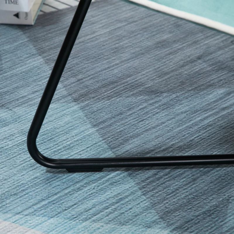 HOMCOM Poltrona in Velluto Stile Nordico Senza Braccioli con Base in Metallo Incrociata, 55x69x68cm, Verde