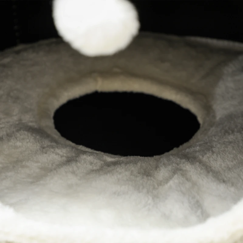 PawHut Katzenfass, 4 Ebenen, mit Kissen, Kratzmatte, Spielbällen, Katzenhaus für Innenbereich, Beige