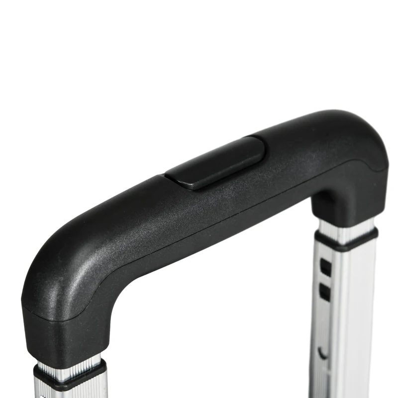 HOMCOM Carrito de la Compra Plegable con 2 Ruedas para Subir Escaleras Ángulo y Longitud de Mango Ajustable 48x43x95 cm Negro