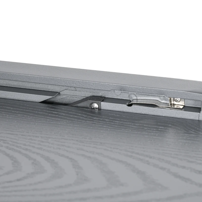 Outsunny Terrassentisch, ausziehbar, 4 bis 6 Personen, Aluminium/Stahl, 80/160 x 80cm, Dunkelgrau