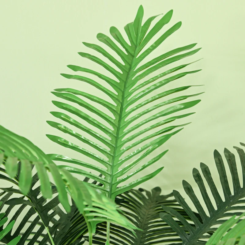 HOMCOM Palma Artificiale Verde da 160 cm in Vaso con 36 Foglie, in PE e Cemento per Interno ed Esterno