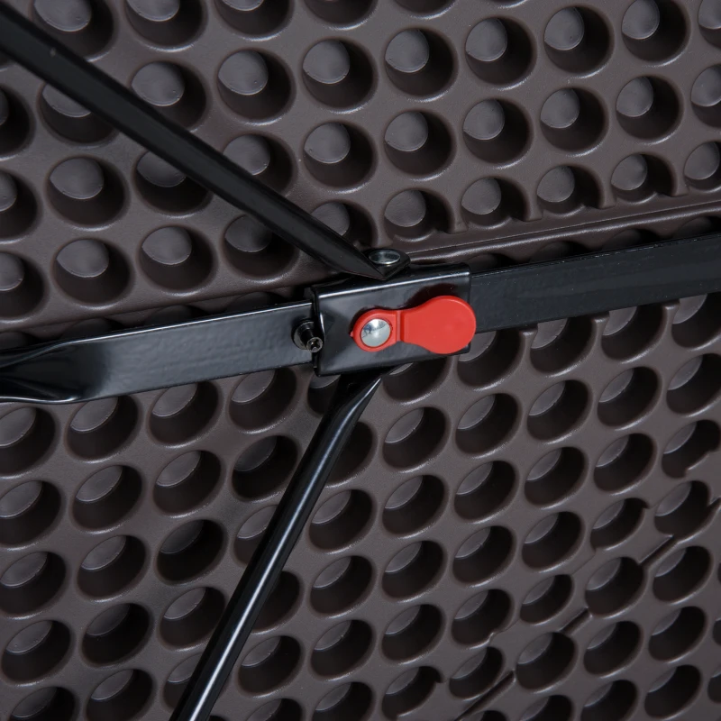 Outsunny Mesa de Camping Plegable y Portátil tipo Mesa Buffet Auxiliar Ligera y Multiusos con Asas PP 122x61x53/71.5cm(LxAnxAl)