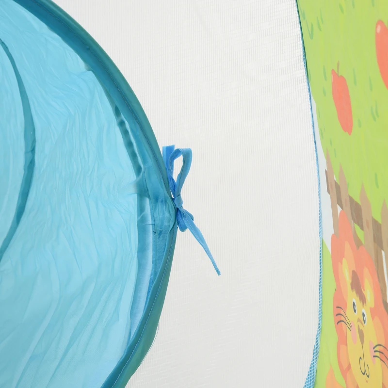 HOMCOM Tenda Gioco Colorata per Bambini 3 in 1 con Tunnel, con Sistema Pieghevole Pop-up (230cm x 74cm x 93cm)