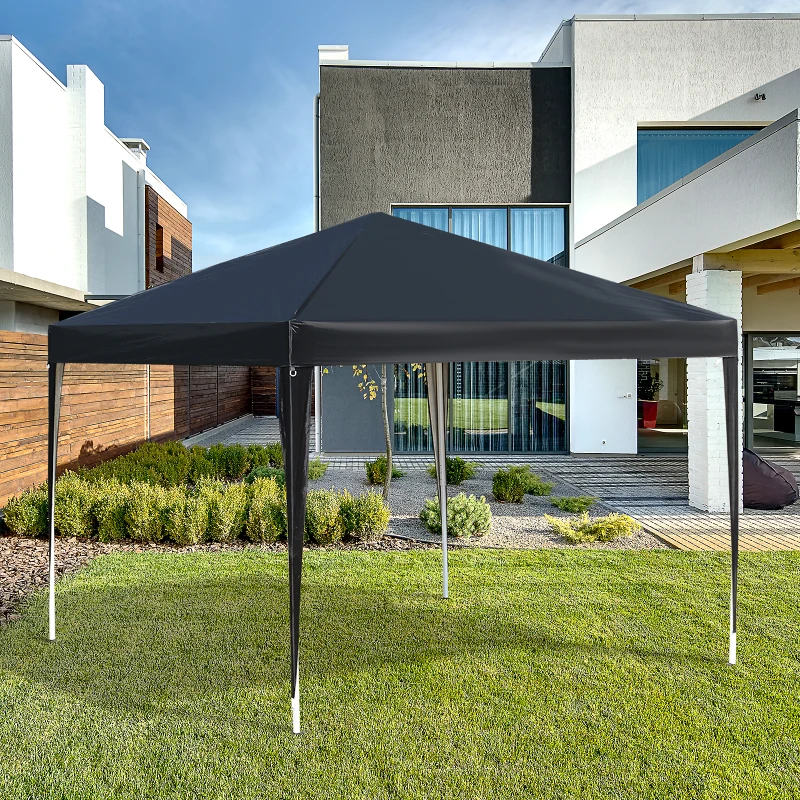 Outsunny Carpa Plegable 3x3m de Jardín Cenador Gazebo para Patio Fiesta Boda Barbacoa con Bolsa