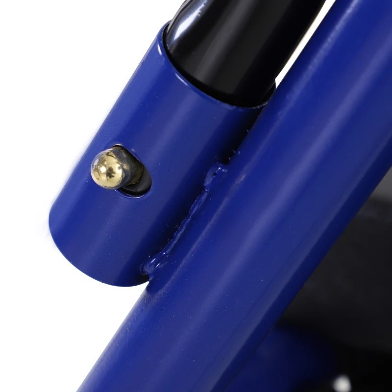 HOMCOM Andador para Adultos Plegable Con Almacenaje Asiento y Frenos 65x53x79-89 cm Azul y Negro