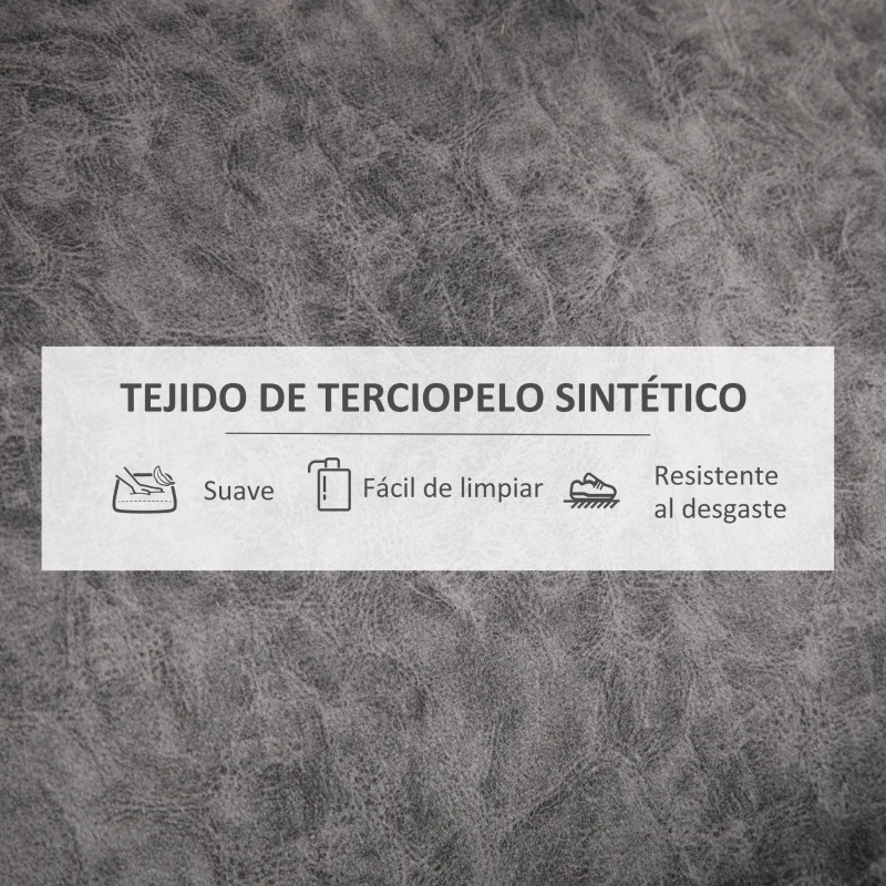 HOMCOM Sillón Levanta Personas Tapizado en Terciopelo con Reclinación 135° Mando a Distancia y 2 Bolsillos 91x83x100 cm Gris