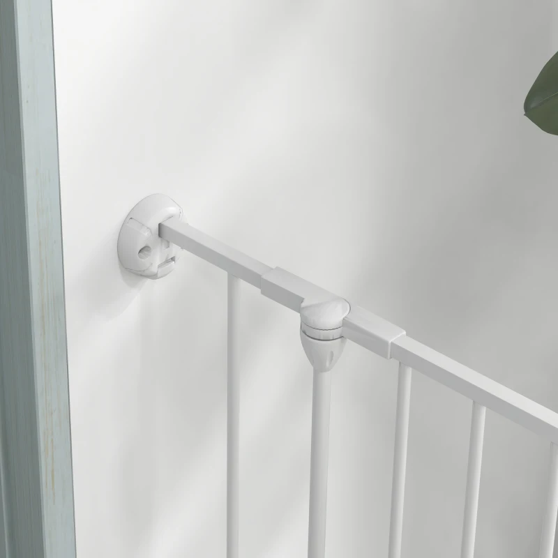 PawHut Cancellino per Cani Taglia Media Pieghevole e Modulabile in Metallo e Plastica, 123x102x90 cm, Bianco