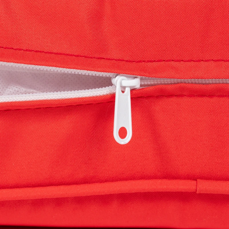 Outsunny Lot de 2 coussins matelas assise dossier pour chaise de jardin chaise longue intérieur et extérieur polyester rouge