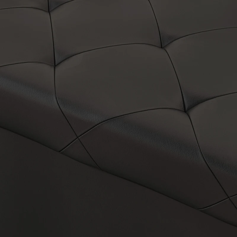 HOMCOM Panca Contenitore Pieghevole da 84L, Coperchio Imbottito e Rivestimento Finta Pelle, 76x38x38cm, Nero