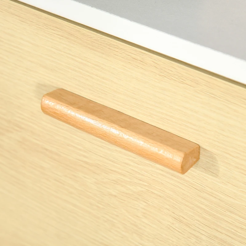 HOMCOM Mobiletto Multiuso con 3 Ripiani Aperti e Cassetti, Mobile per Soggiorno, Cucina, Ufficio in Legno Bianco, 60x40x100cm