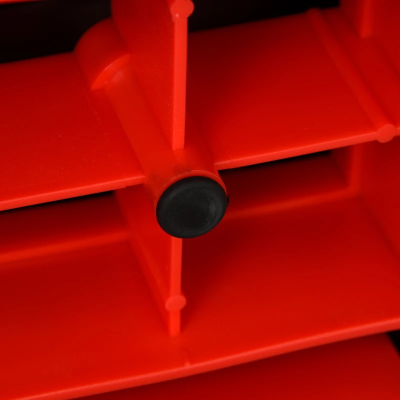 HOMCOM Aerobic-Stepper 2-stufig höhenverstellbar 68 x 28 x 15 cm Schwarz+Grau+Rot