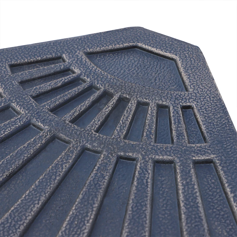 Outsunny 2-tlg. Set Gewichte für Sonnenschirmständer Platten-Schirmständer Sonnenschirmbasis halbrund mit Handgriff Kunstharz + Metall Bronze 66 x 47 x 4,2 cm 30 kg