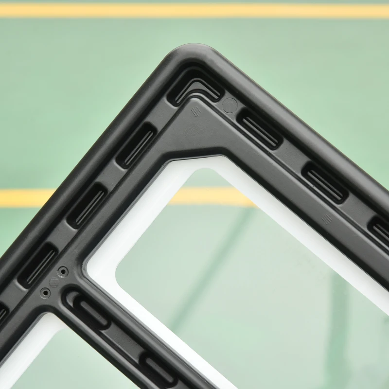 HOMCOM Portable 10ft Basketball Backboard Hoop Set Professional Outdoor Freestanding Basketball Stand with Wheels for Adults and Children, Adjustable High 2.55M-3.05M