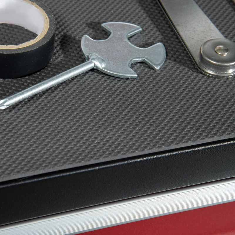 DURHAND 2 Drawers Machinist Tool Chest on Wheels, Lockable Workshop Tool Trolley, Roll Cab with Ball Bearing Runners and Cabinet