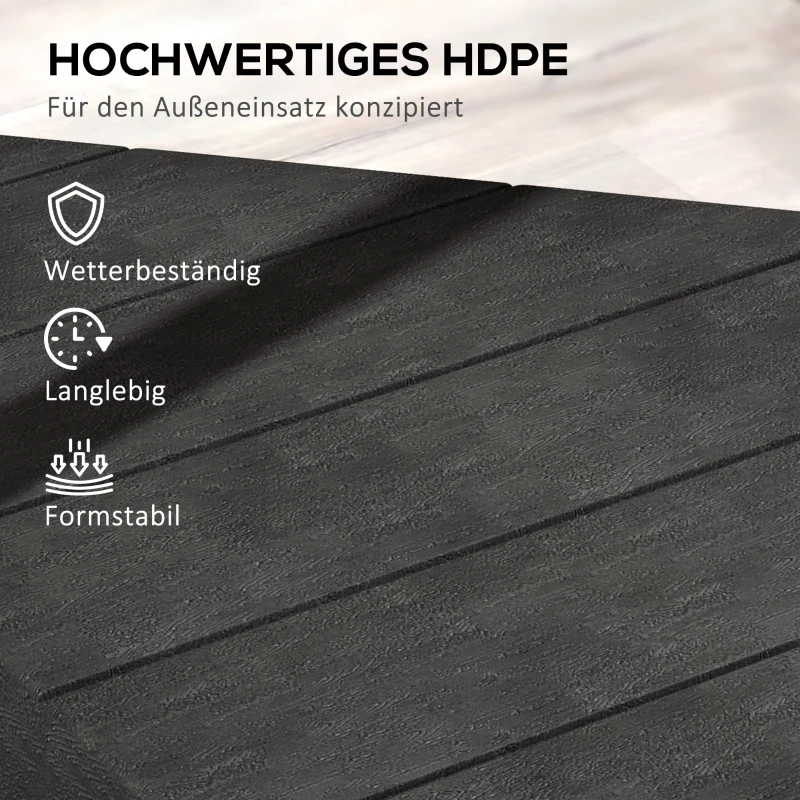 Outsunny Obciążniki do podstaw parasoli, wypełnialne wodą i piaskiem, plastikowe, 80Dł x 80Szer x 13Wys cm, Czarny