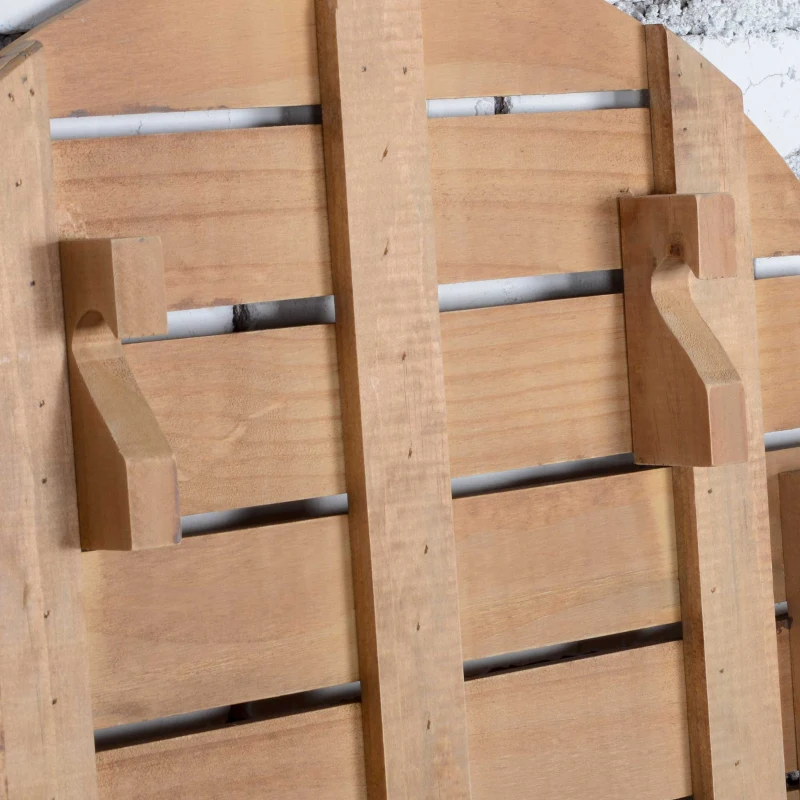 Outsunny Bistro-Set Balkon-Set Balkontisch mit Stühlen, Massivholz, wetterbeständig, 60 cm x 60 cm x 74 cm, Braun