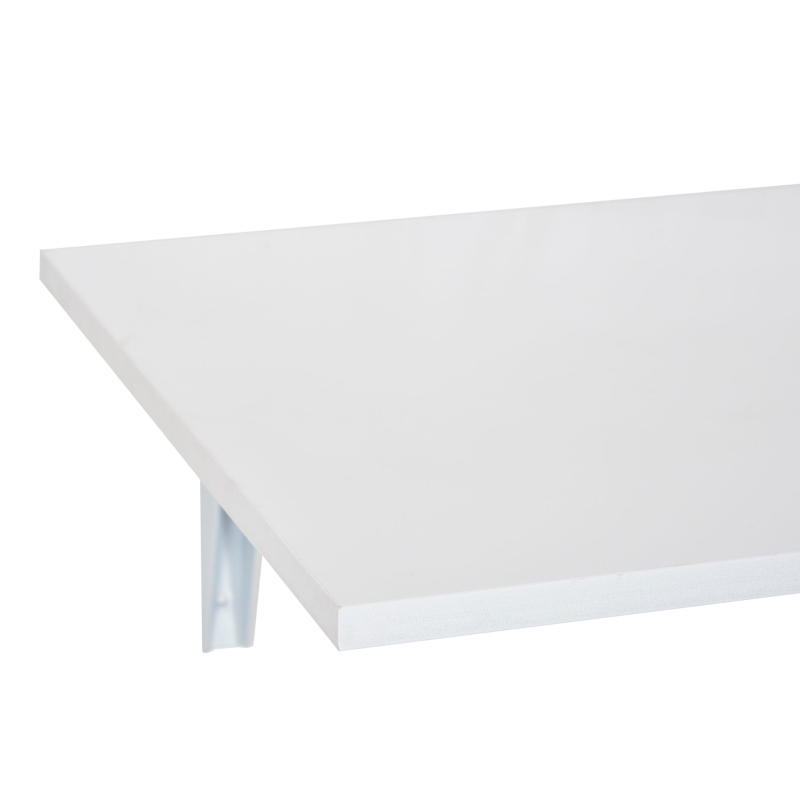 HOMCOM Mesa Plegable de Pared Mesa Abatible de Pared de Madera Ahorra Espacio para Cocina Comedor Dormitorio 60x40x20 cm Blanco