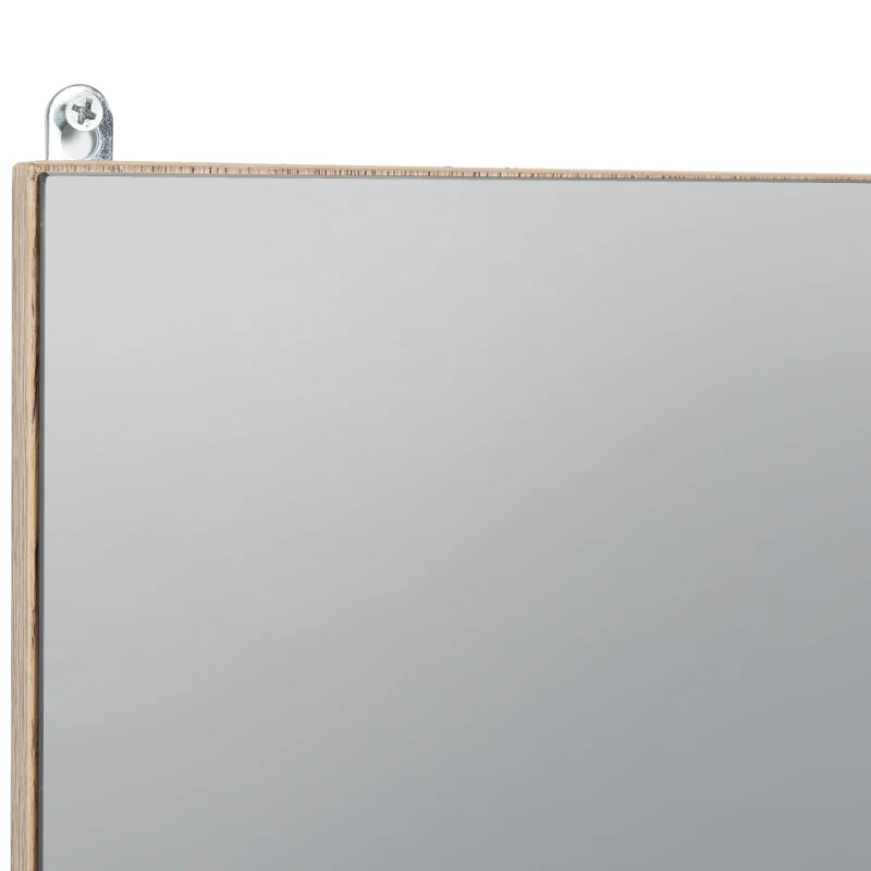HOMCOM Armadietto Pensile per il Bagno Grigio e Rovere, 57 x 14.2 x 49.2cm