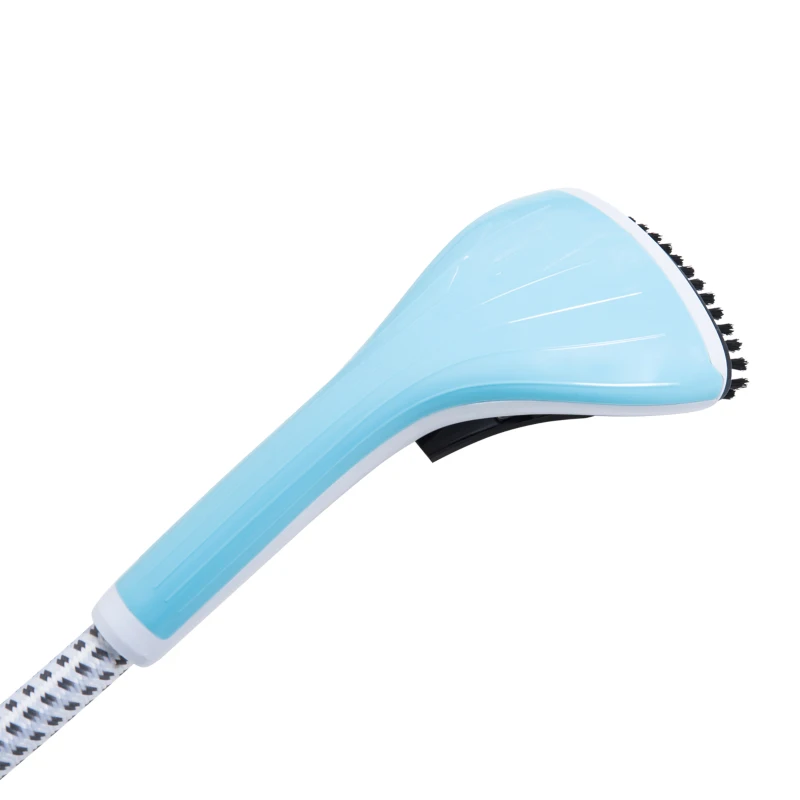 HOMCOM Stiratrice a Vapore, Ferro da Stiro Verticale da 2L, Potenza 1800W, Doppia Asta Telescopica Retrattile, 24x35x21cm, Azzurra