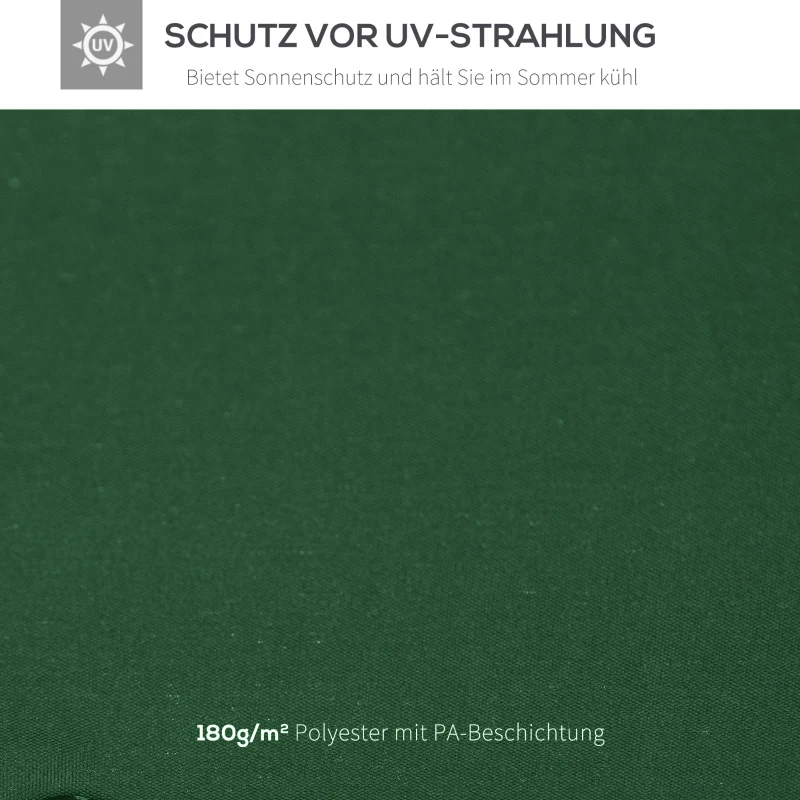 Outsunny Ersatzdach für Pavillon 3x3m wasserabweisend Pavillondach für Metallpavillon Pavillon Ersatzdach Gartenpavillon Partyzelt Gartenzelt Polyester Dunkelgrün