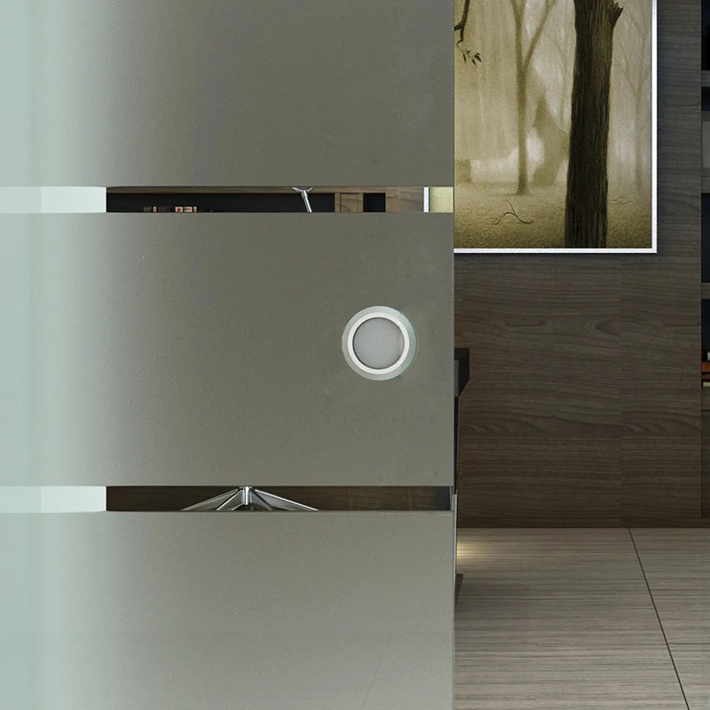 HOMCOM Puerta Corredera Cristal Puerta Corrediza Deslizante de Vidrio Esmerilado a Rayas Puerta Corredera Moderna Riel Alumino 90x205cm para Baño Cocina Dormitorio Oficina