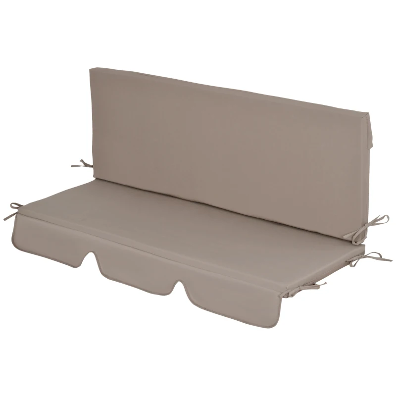 Outsunny Cojín para Balancín de 2 Piezas Cojín de Asiento y Respaldo para Jardín Terraza Exterior130x45x5 cm  Marrón