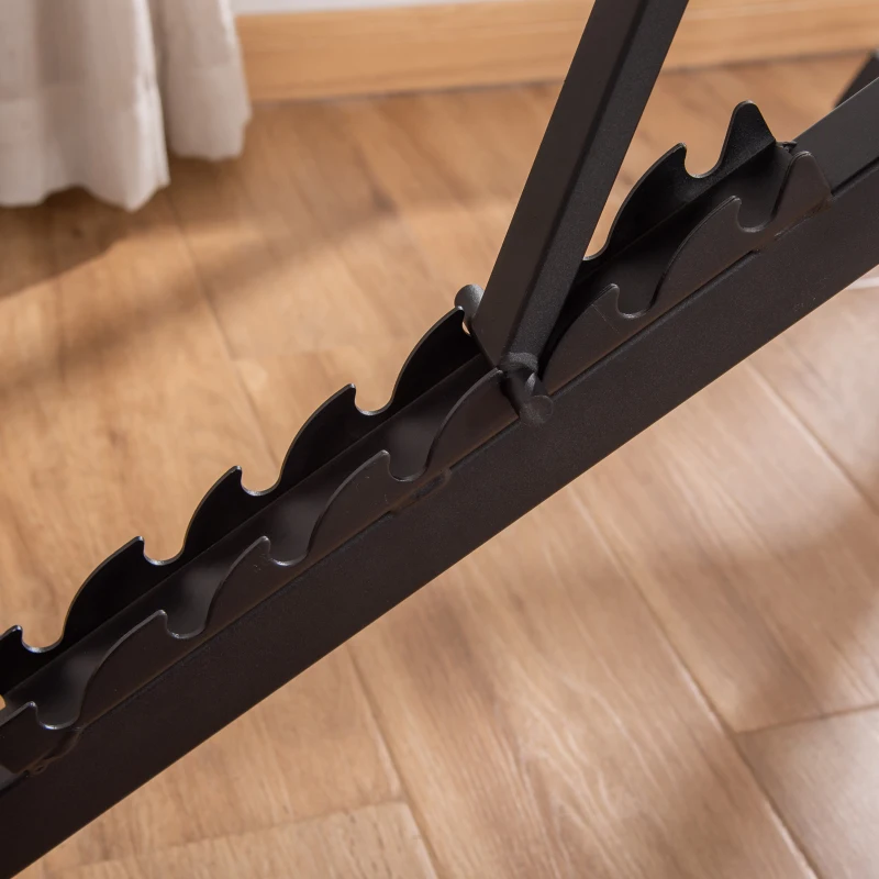 HOMCOM Banco de Pesas Plegable 2 en 1 Banco de Musculación de Acero con Altura Ajustable Respaldo Inclinable en 7 Posiciones para Entrenamiento en Hogar Gimnasio Carga 120 kg 116x43x56-116 cm Negro