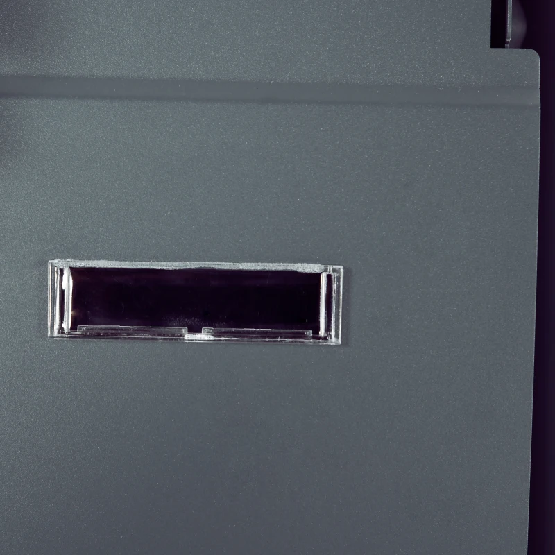 HOMCOM Briefkasten Postkasten, Verriegelung, Standbriefkasten, 2 Schlüssel, Stahl, 44 cm x 15 cm x 114 cm,  Grau