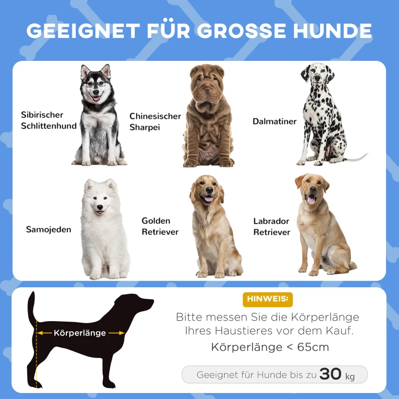 PawHut Hundebett Outdoor-Hundebett, wetterbeständig, erhöhtes Gestell, 106 x 76 x 94 cm, Dunkelblau