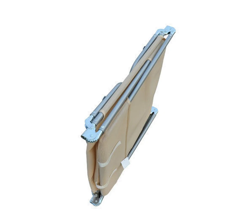 Outsunny Sonnenliege klappbar Gartenliege mit Kopfkissen Liegestuhl verstellbar mit 5-Fach Campingliege bis 120kg belastbar für Garten, Balkon und Pool geeignet, 4 Farben(Creme)