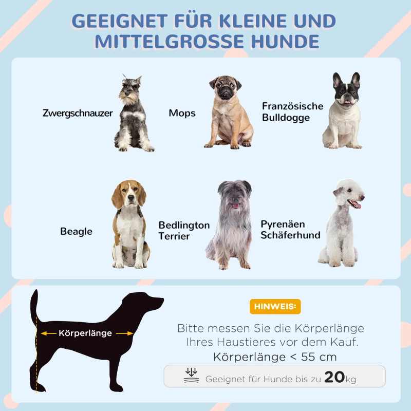 PawHut Hundebett mit abnehmbarer Abdeckung, Liegekissen, 81x54x78 cm, Grau/Schwarz