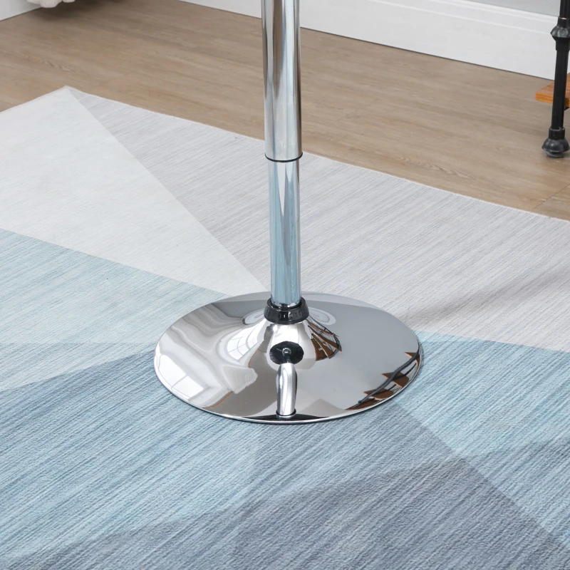 HOMCOM Tavolo Rotondo da Bar con Piano Girevole, Altezza Regolabile con Leva a Gas e Base in Acciaio, Φ61x76-97cm, Nero