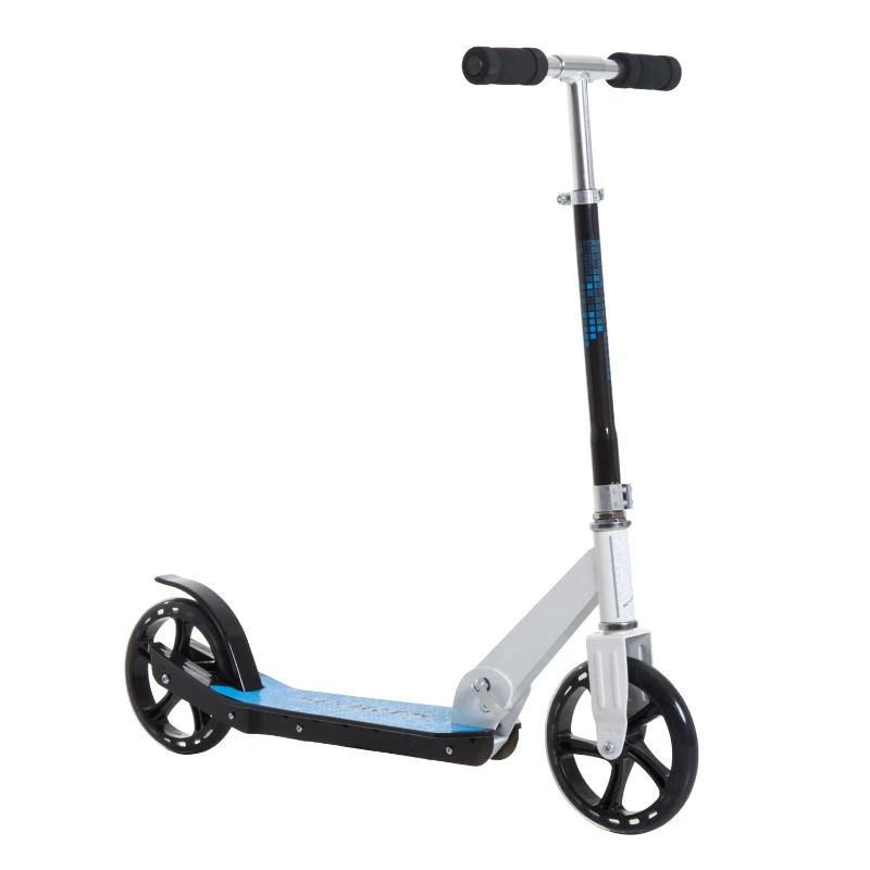 Trottinette pliable  68L x 34l x 94H cm alu. bleu banc