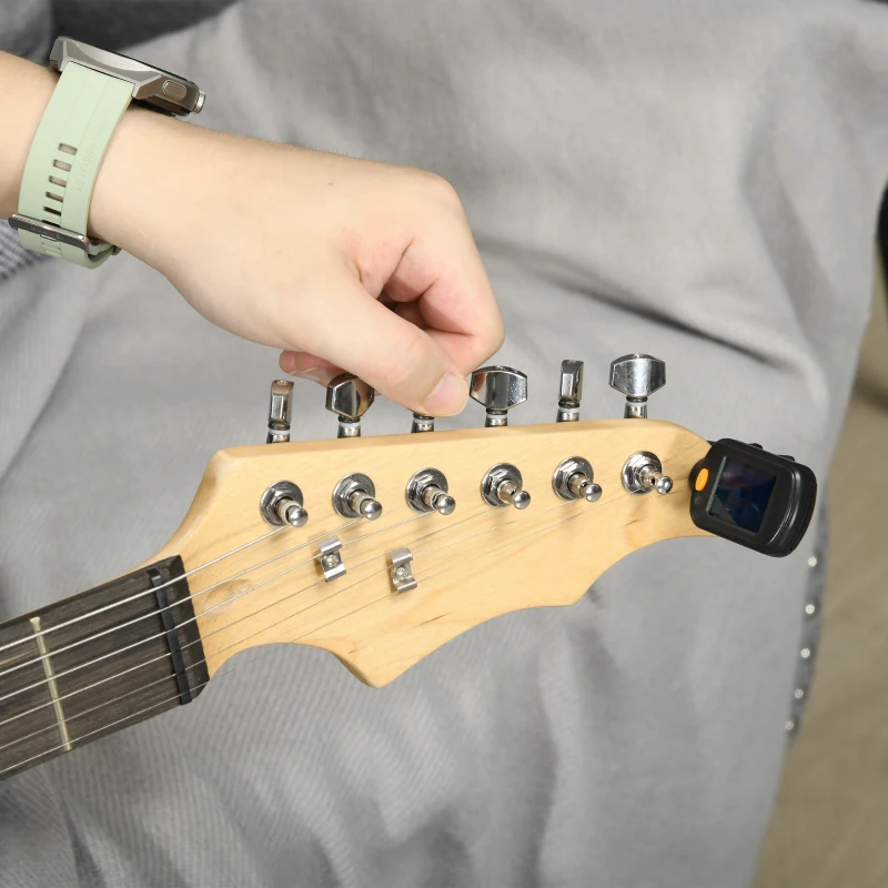 SPORTNOW Six-String Electric Guitar, with 15W Amplifier, Digital Turner, Picks, Shoulder Strap, Case Bag - Dark Green