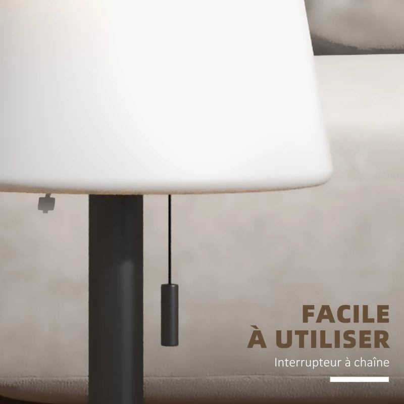 Outsunny Lampe de table à LED sans fil avec batterie rechargeable, USB, luminosité réglable, IP44, idéal pour extérieur ou intérieur
