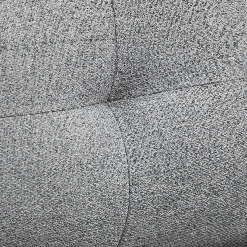 HOMCOM Poltrona Moderna in Tessuto con Seduta Imbottita e Gambe in Acciaio, 76x68x80 cm, Grigio