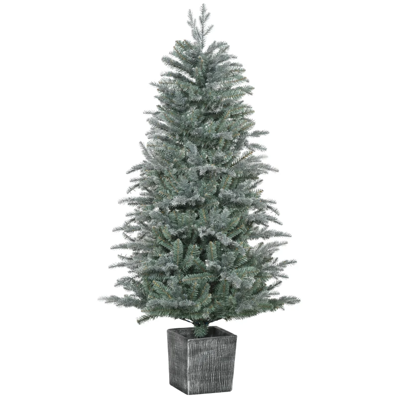 HOMCOM 5ft Tall Artificial Christmas Tree with Realistic Branches, Pot Stand and 1140 Tips, Xmas Decoration, Green