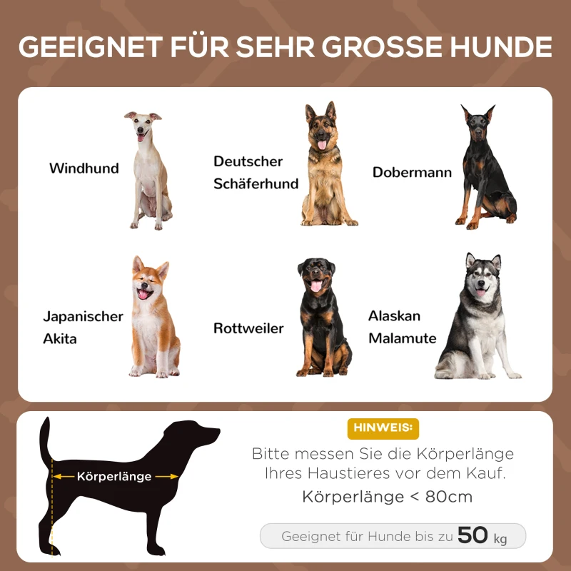 PawHut Erhöhtes Hundebett mit Baldachin, Haustierbett, Hundeliege outdoor mit Dach, Atmungsaktiv, Taftstoff für Camping Kaffee 122 x 92 x 108 cm