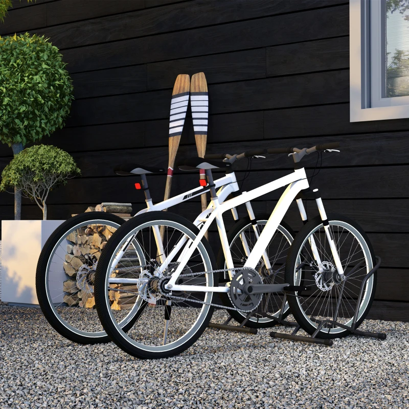 Two Bike Stands, Bicycle Storage Rack, for Indoor Garages, Home, Office