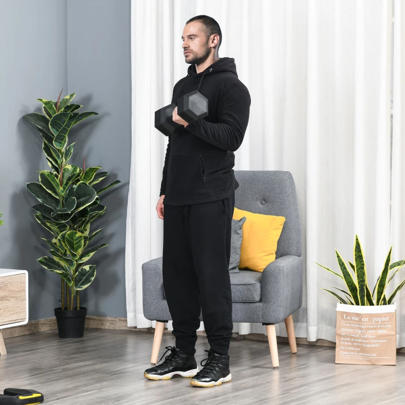 HOMCOM Hanteln mit gerändeltem Griff, Kurzhantel aus Gusseisen, 1 x 15kg, Kurzhanteln für Männer und Frauen, Dumbbell für Zuhause, Fitnessstudio, Krafttraining