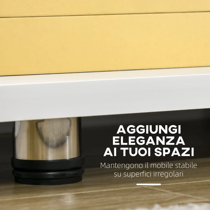 HOMCOM Mobile TV Moderno per TV fino a 45", Mobile TV Aperto in Truciolato con Cassetto, 135x35x41.7 cm