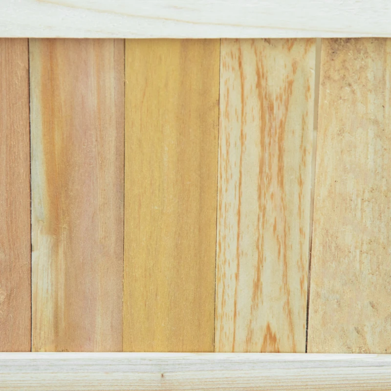 Outsunny Klappbares Hochbeet, Massivholz, Wetterbeständig, 70 cm x 30 cm x 25 cm, Natur