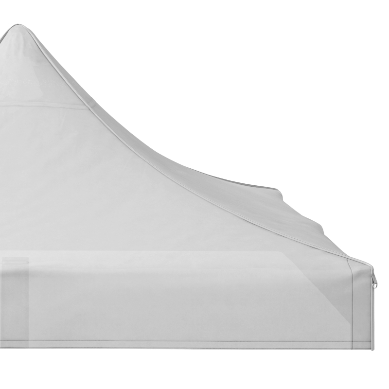 Outsunny Techo de Repuesto para Carpa Plegable de Tela Oxford 3x3 m con Techo Puntiagudo Impermeable y Anti-UV Blanco