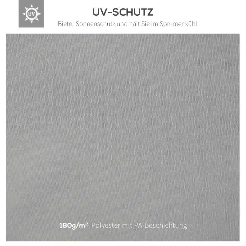 Outsunny Ersatzdach für Metallpavillon 3x4m wasserabweisend Pavillondach mit Doppeldach, Ersatzbezug für Gartenpavillon Partyzelt Gartenzelt Polyester Hellgrau