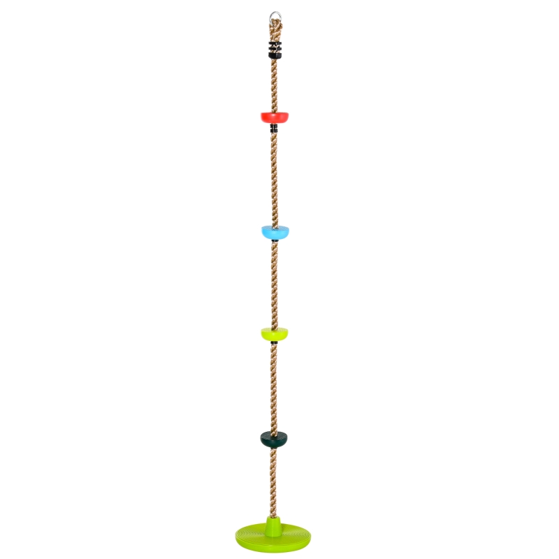 HOMCOM Corda da Arrampicata per Bambini da 3-12 Anni, per Casa e Giardino,  200x29cm