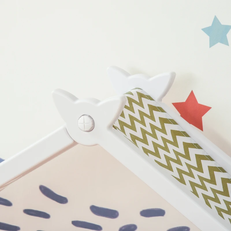 HOMCOM Armadio Cameretta, Mobile Portagiochi con Contenitori e Appendiabiti in PE Arancione, 128x34x155cm